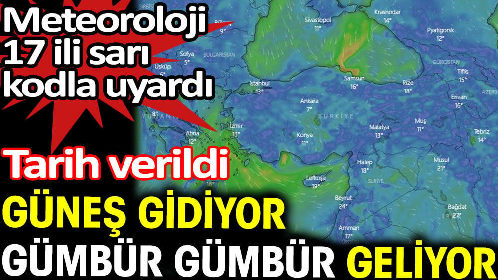 Güneş gidiyor gümbür gümbür geliyor