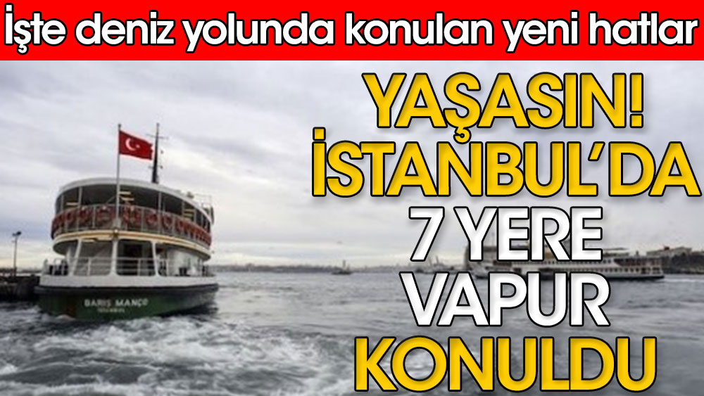 Yaşasın! İstanbul'da 7 yere vapur konuldu. İşte deniz yolunda konulan yeni hatlar