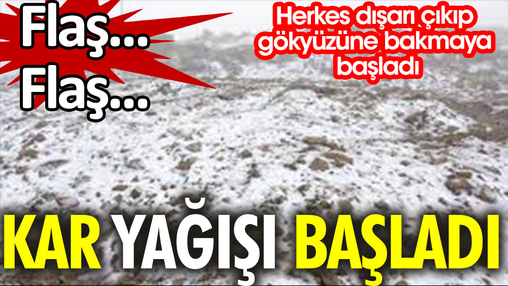 Flaş.. .Flaş... Kar yağışı başladı. Herkes dışarı çıkıp gökyüzüne bakmaya başladı