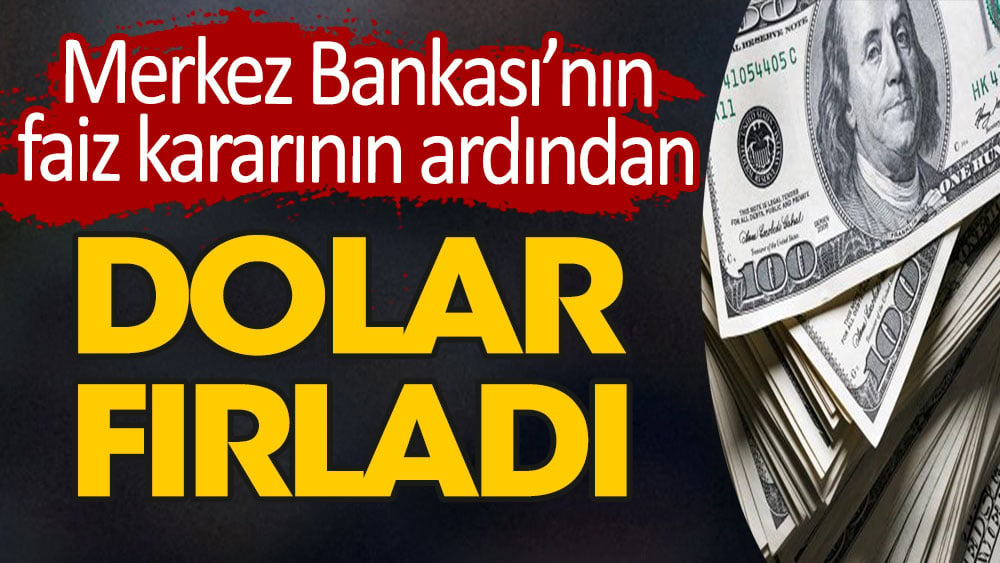 Merkez Bankası'nın faiz kararının ardından dolar fırladı