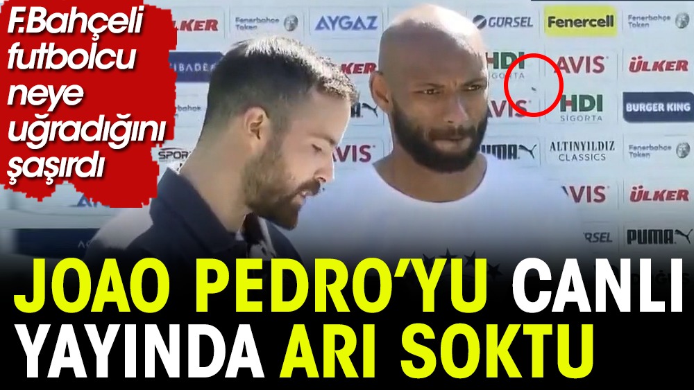 Joao Pedro'yu canlı yayında arı soktu. Fenerbahçeli futbolcu neye uğradığını şaşırdı