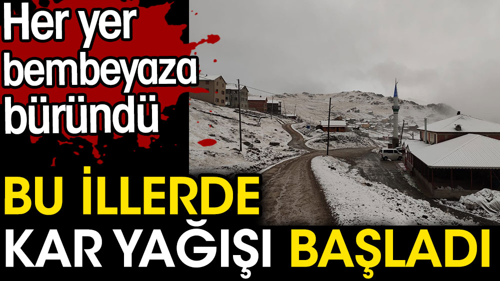 Bu illerde kar yağışı başladı. Her yer bembeyaza büründü