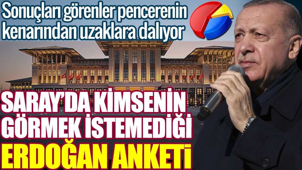Saray’da kimsenin görmek istemediği Erdoğan anketi. Sonuçları görenler pencerenin kenarından uzaklara dalıyor!