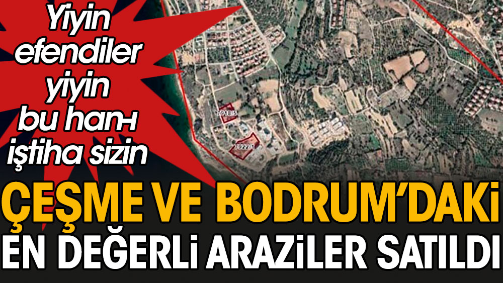 Çeşme ve Bodrum'daki en değerli araziler satıldı