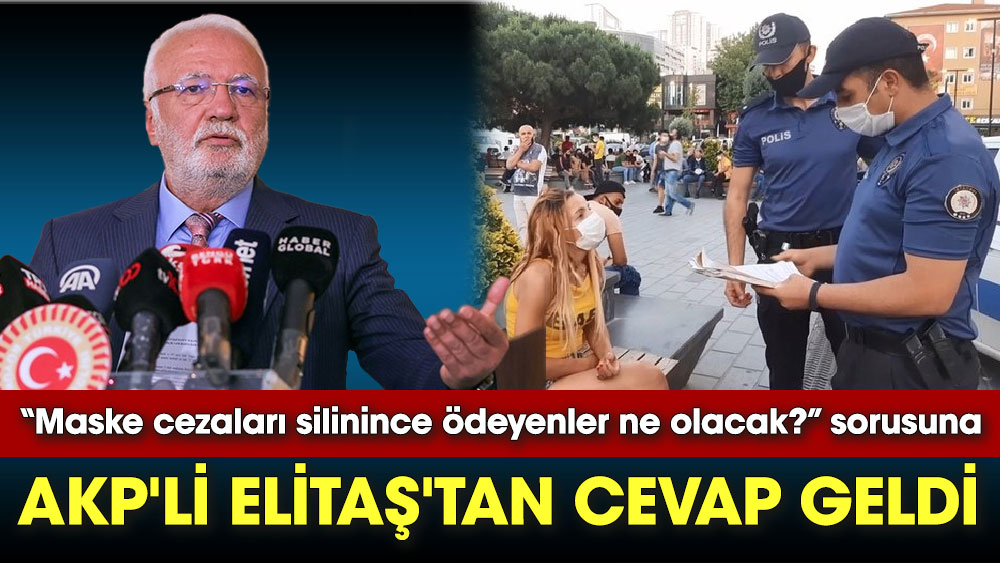 'Maske cezaları silinince ödeyenler ne olacak?' sorusuna  AKP'li Elitaş'tan cevap geldi