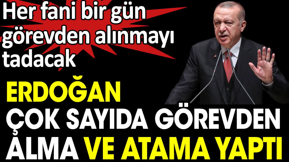 Erdoğan çok sayıda görevden alma ve atama yaptı