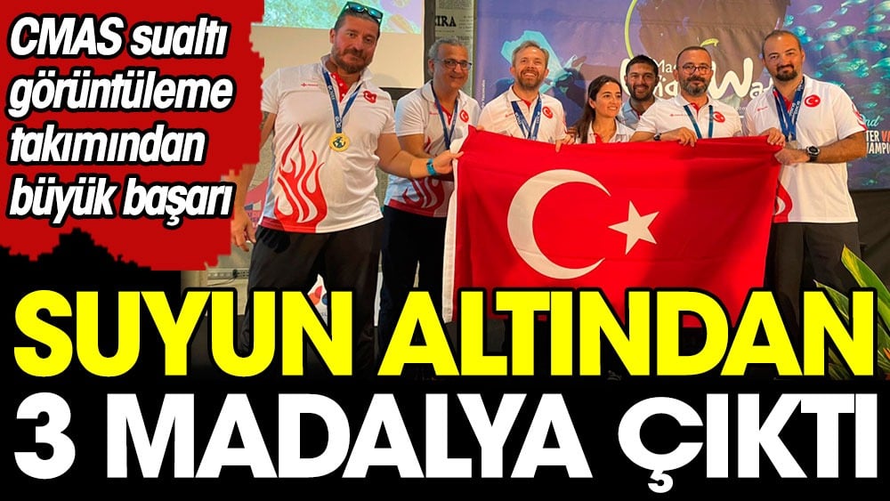 Milliler suyun altından 3 madalya çıkardı