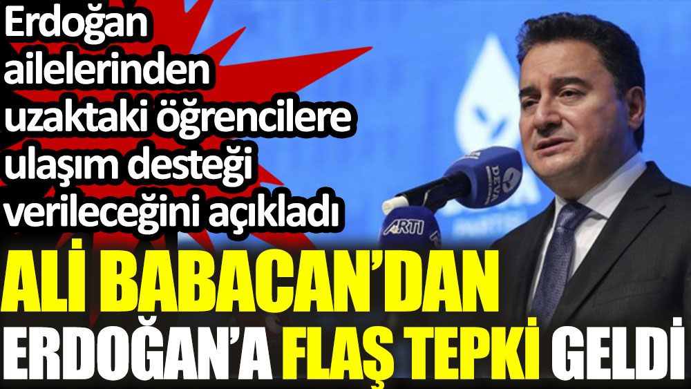 Ali Babacan'dan Erdoğan'a flaş tepki. Kahroluyorum