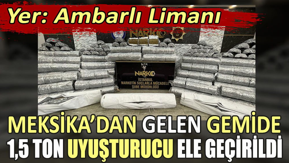 Meksika'dan Ambarlı limanına gelen gemide uyuşturucu ele geçirildi