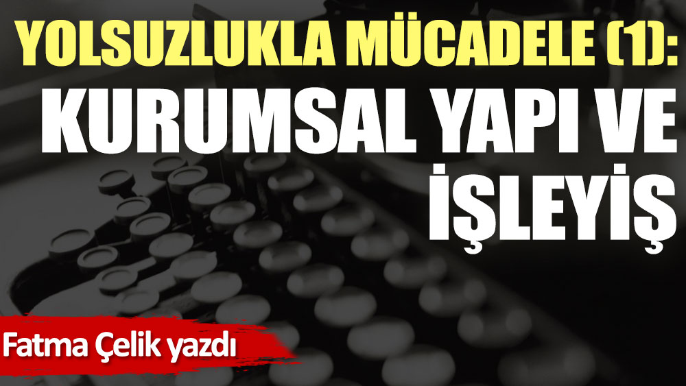 Yolsuzlukla Mücadele (1): Kurumsal yapı ve işleyiş