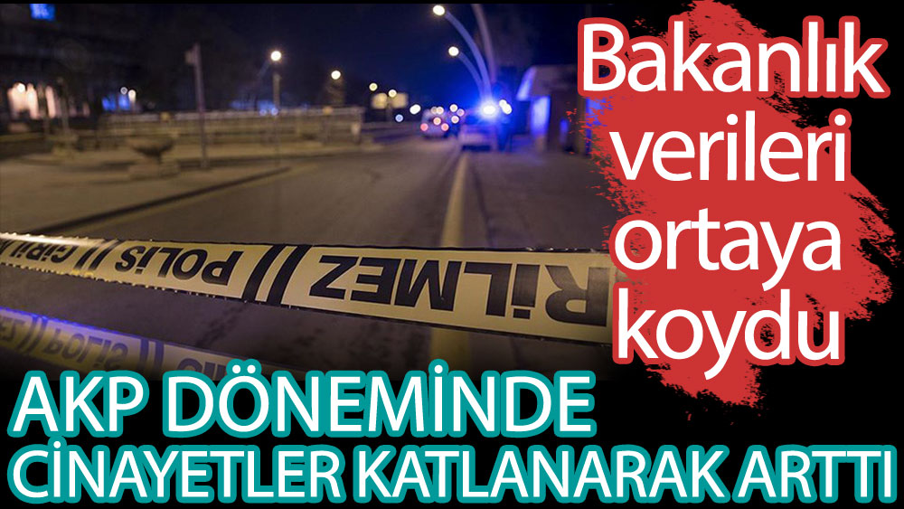 AKP döneminde cinayetler katlanarak arttı. Bakanlık verileri ortaya koydu