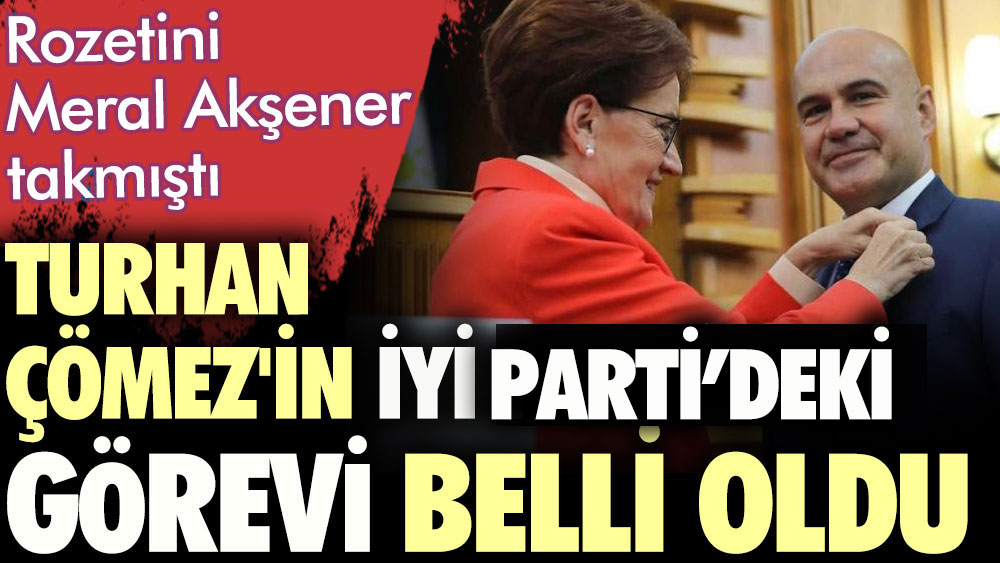 Rozetini Meral Akşener takmıştı. Turhan Çömez'in İYİ Parti'deki görevi belli oldu
