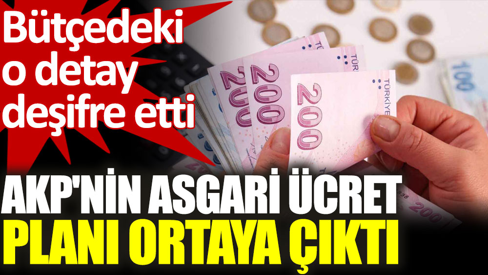 AKP'nin asgari ücret planı ortaya çıktı. Bütçedeki o detay deşifre etti