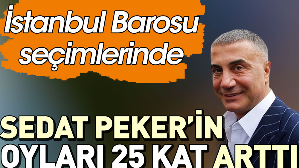 İstanbul Barosu seçimlerinde Sedat Peker'in oyları 25 kat arttı