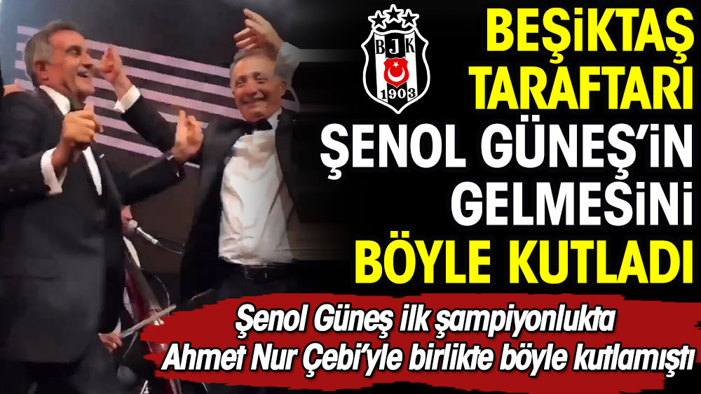 Şenol Güneş'in gelmesini taraftar böyle kutladı. Şenol Güneş ilk şampiyonlukta Ahmet Nur Çebi'yle birlikte böyle kutlamıştı