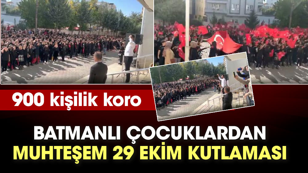 Batmanlı çocuklardan muhteşem 29 Ekim kutlaması