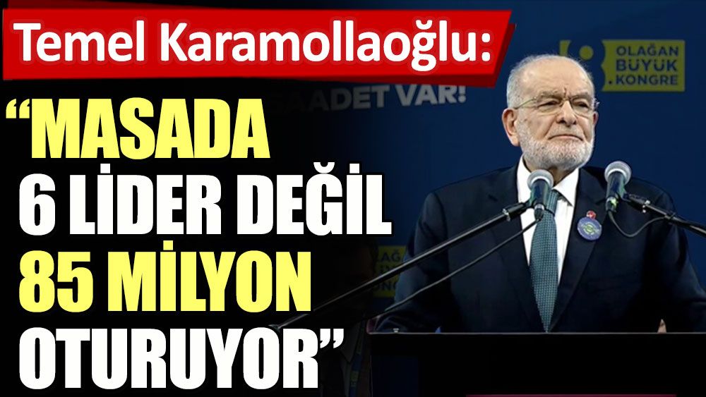 Temel Karamollaoğlu: Masada 6 lider değil 85 milyon oturuyor