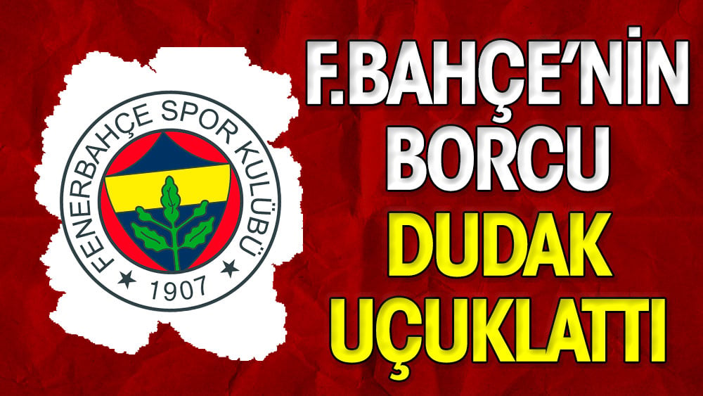 Fenerbahçe'nin borcu dudak uçuklattı