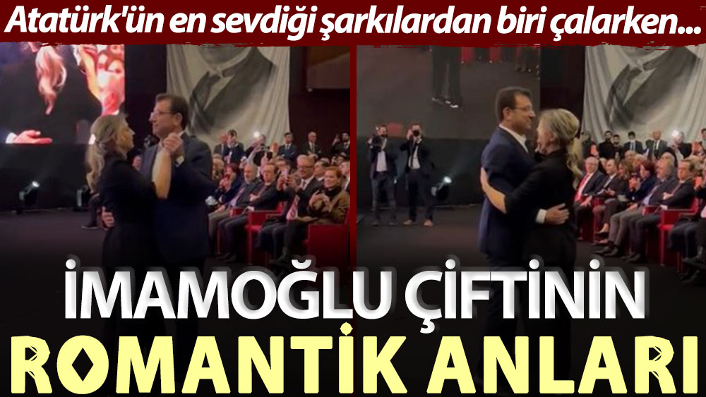 Atatürk'ün en sevdiği şarkılardan biri çalarken... İmamoğlu çiftinin romantik anları!