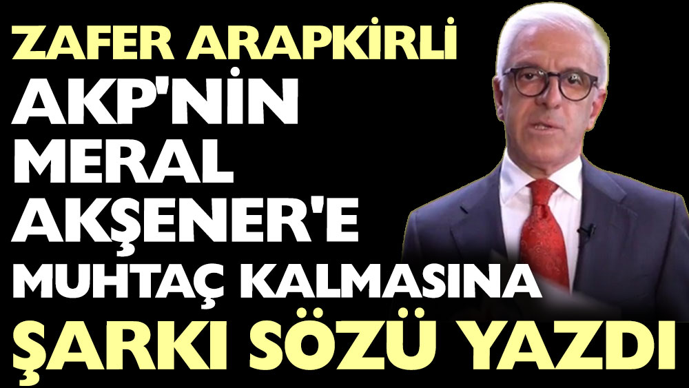 Zafer Arapkirli AKP'nin Meral Akşener'e muhtaç kalmasına şarkı sözü yazdı 