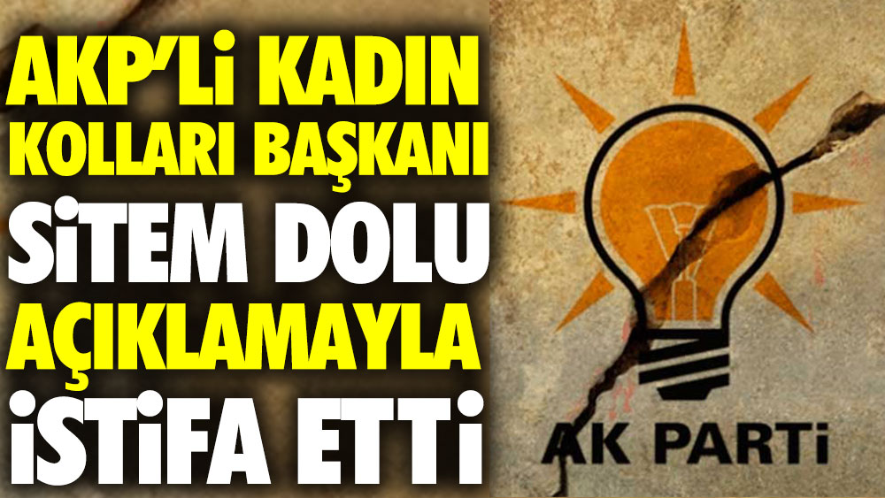 AKP'li Kadın Kolları Başkanı sitem dolu açıklamayla istifa etti