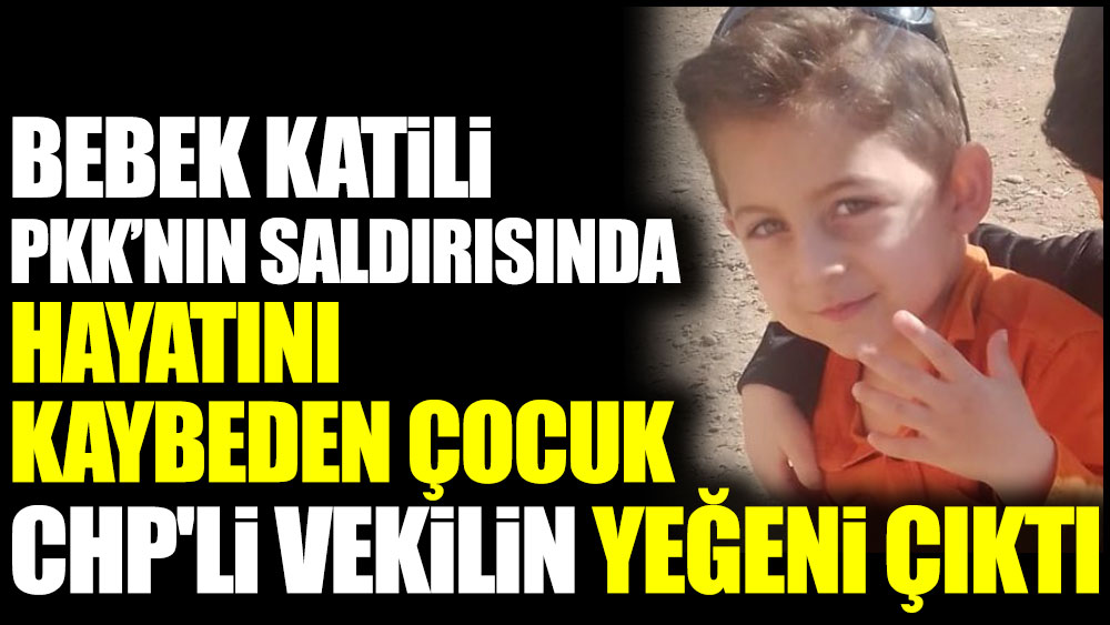 Bebek katili PKK'nın saldırısında hayatını kaybeden çocuk CHP'li vekilin yeğeni çıktı