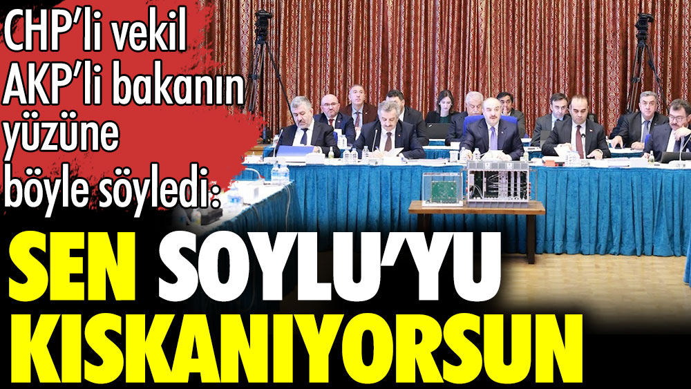 CHP'li vekil AKP'li Bakanın yüzüne böyle söyledi: Sen Soylu'yu kıskanıyorsun