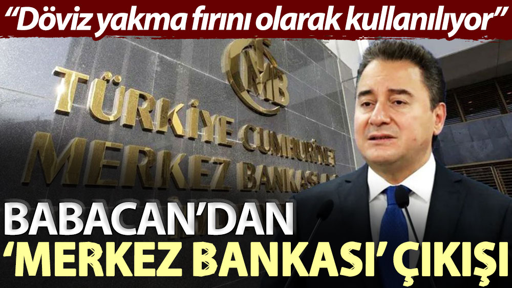 Ali Babacan’dan ‘Merkez Bankası’ çıkışı: Döviz yakma fırını olarak kullanılıyor