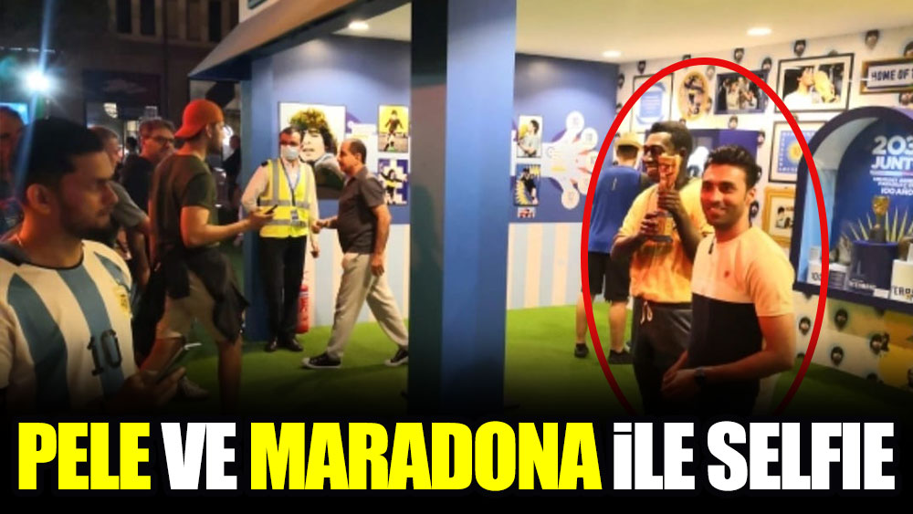 Pele ve Maradona ile selfie