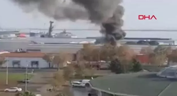 Samsun Limanı'nda patlama: Çok sayıda ekip sevk edildi