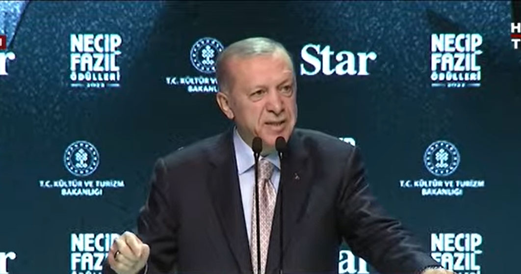 Cumhurbaşkanı Erdoğan katıldığı Necip Fazıl Ödülleri Töreni'nde açıklama yaptı