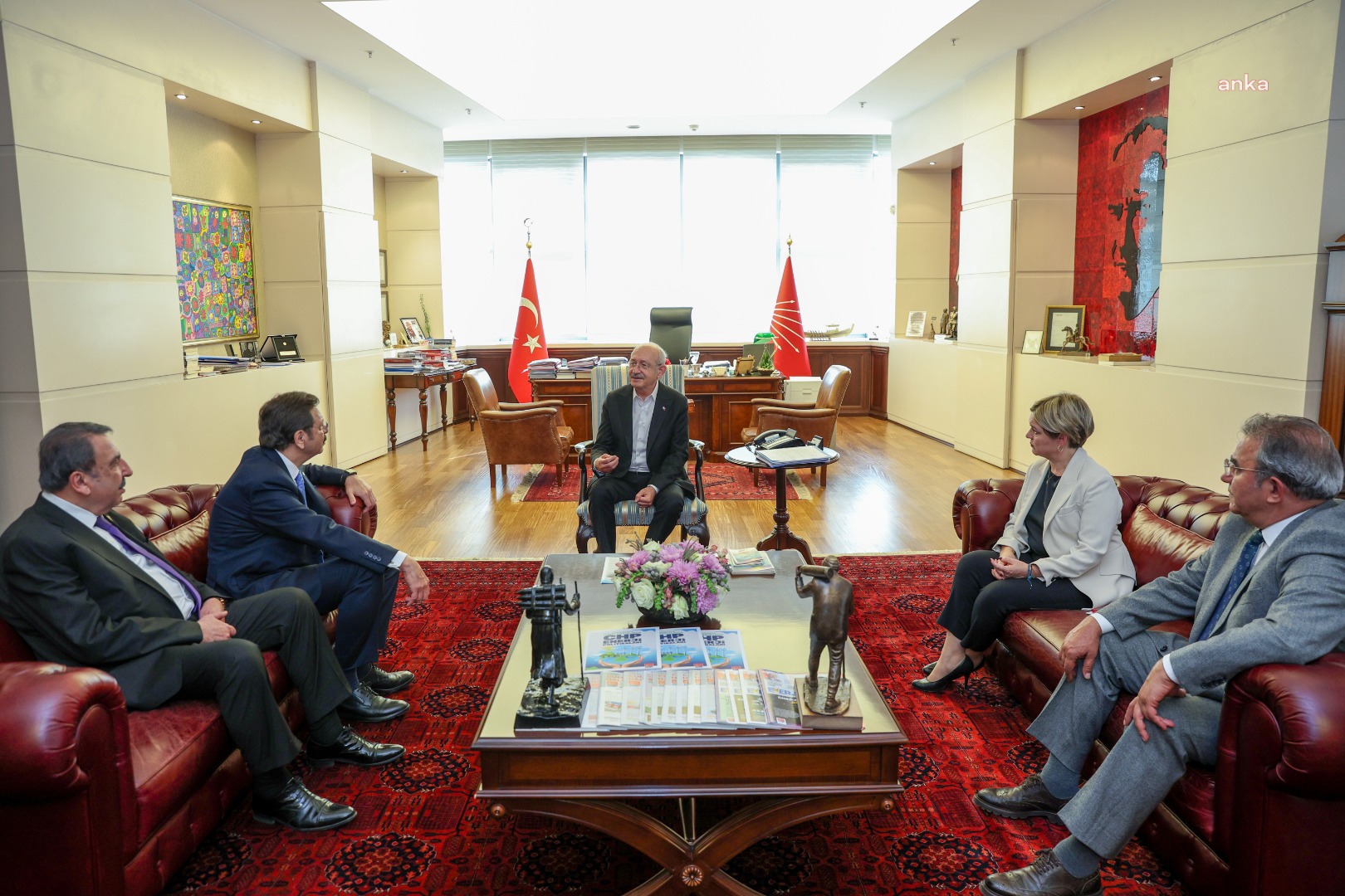 Kılıçdaroğlu, TOBB başkanı Hisarcıklıoğlu’nu makamında kabul etti