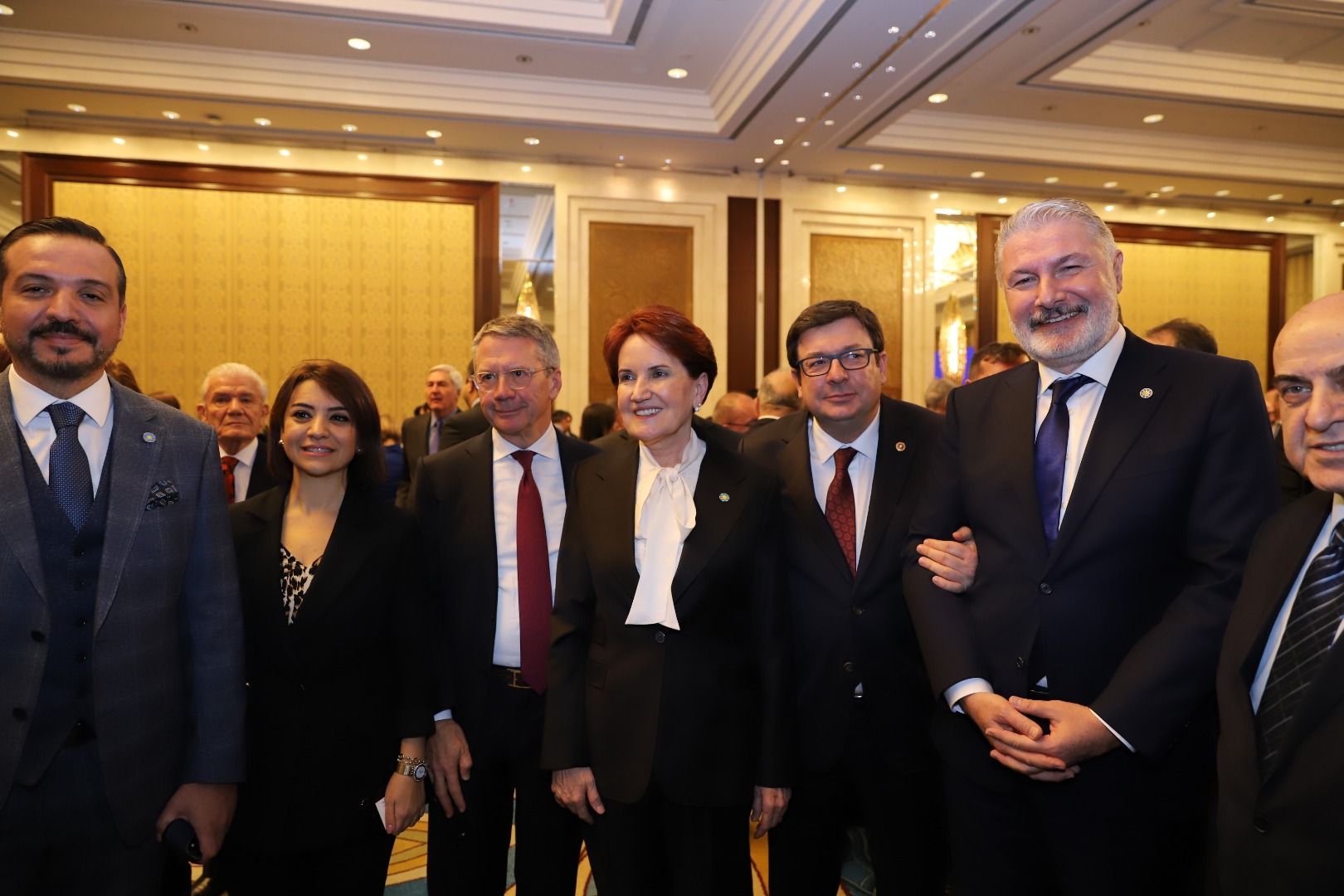 Akşener, Davutoğlu ve Uysal, TÜSİAD resepsiyonuna katıldı