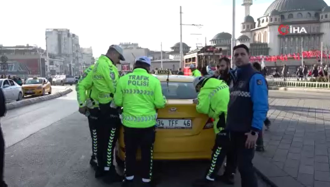 Ruhsatsız çalışan taksiler trafikten men edildi