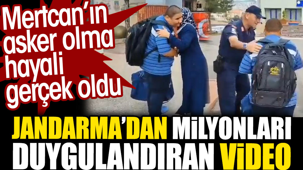 Jandarma'dan milyonları duygulandıran video. Mertcan'ın asker olma hayali gerçek oldu