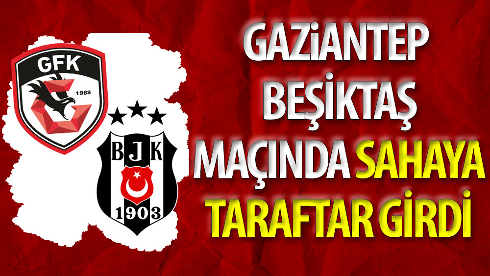 Gaziantep-Beşiktaş maçında sahaya taraftar girdi