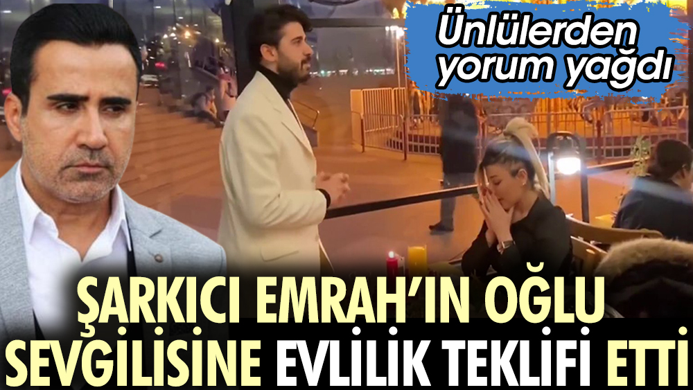 Şarkıcı Emrah'ın oğlu Tayfun Erdoğan sevgilisine evlilik teklif etti