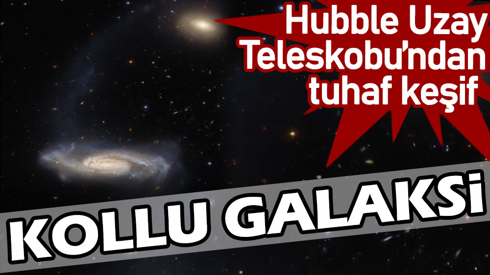 Hubble Uzay Teleskobu’ndan tuhaf keşif: Kollu galaksi