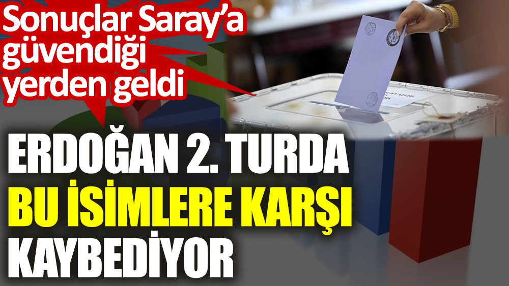 Erdoğan 2. turda bu isimlere karşı kaybediyor: Sonuçlar Saray’a güvendiği yerden geldi