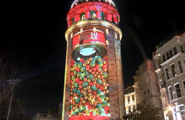 Yeni yıl için Galata Kulesi’nde görsel şov