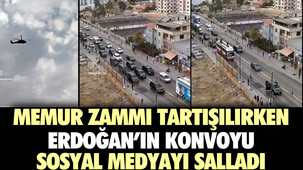 Memur zammı tartışılırken Erdoğan'ın konvoyu sosyal medyayı salladı