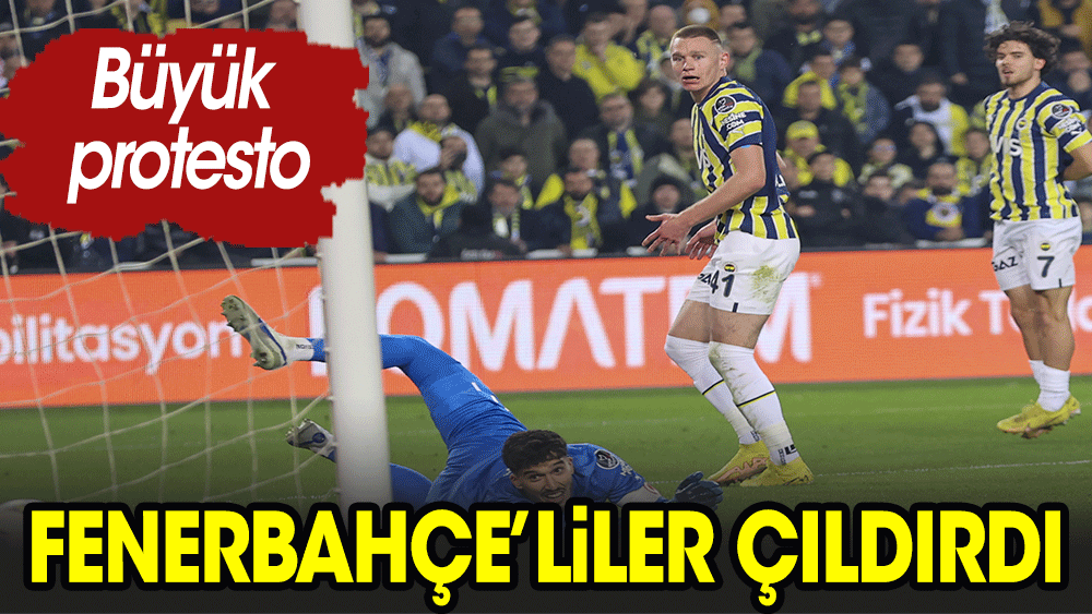 Fenerbahçeliler'den maç sonunda protesto