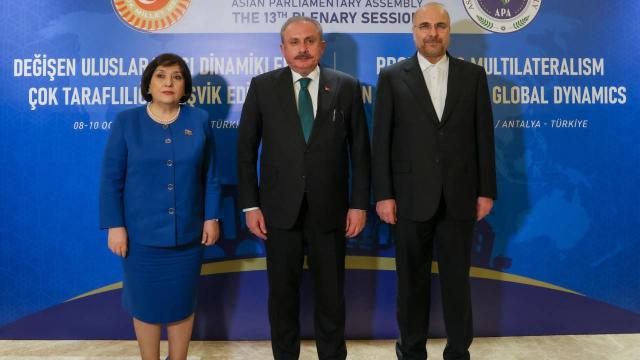 Türkiye-İran-Azerbaycan Meclis Başkanları üçlü görüşme yaptı