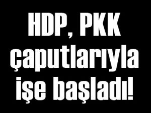 HDP, PKK çaputlarıyla işe başladı!