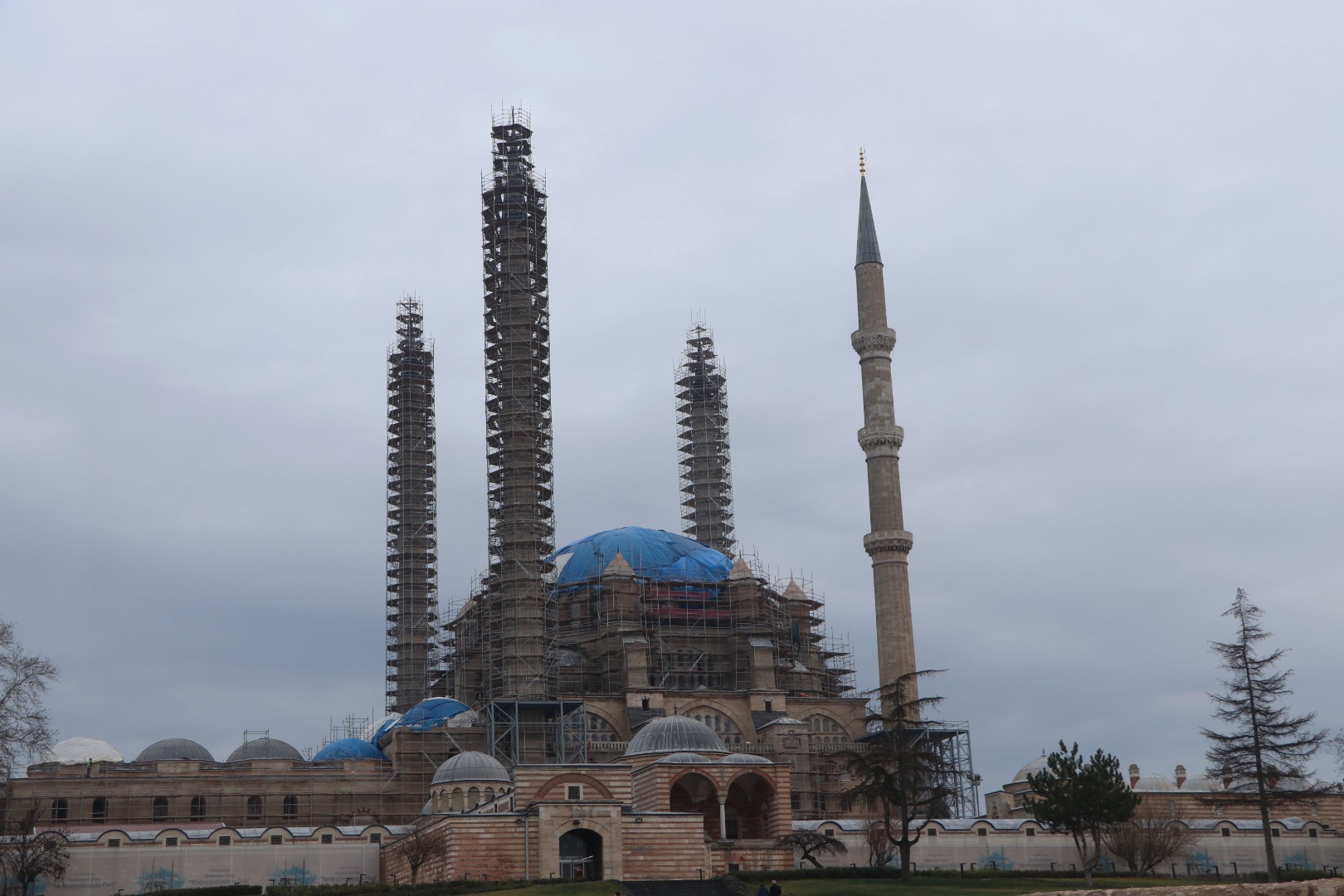 Restorasyonu süren Selimiye Camisi'nde son durum