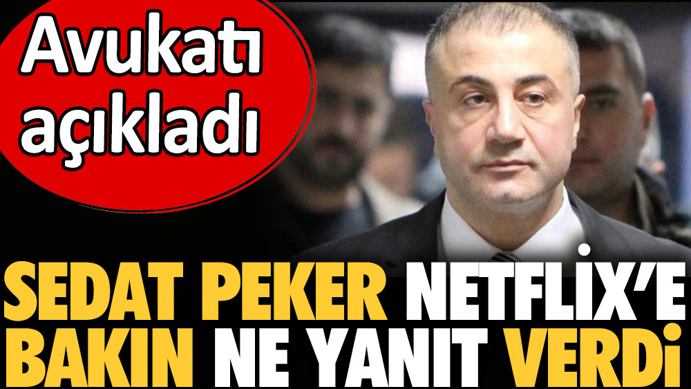 Sedat Peker, Netflix'e bakın ne yanıt verdi? Avukatı açıkladı