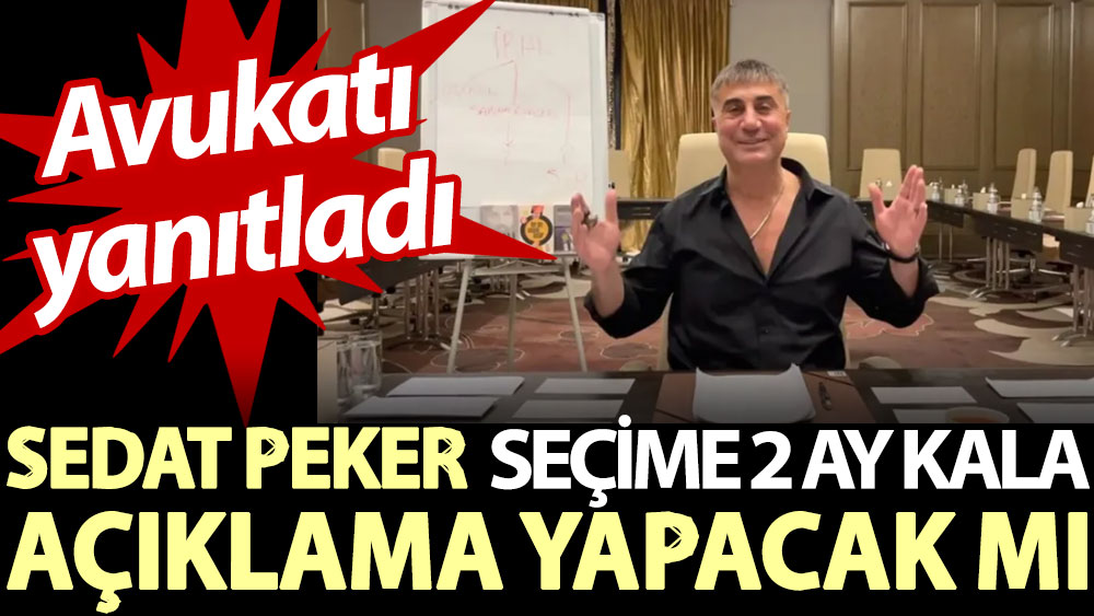 Avukatı yanıtladı: Sedat Peker seçime 2 ay kala açıklama yapacak mı?