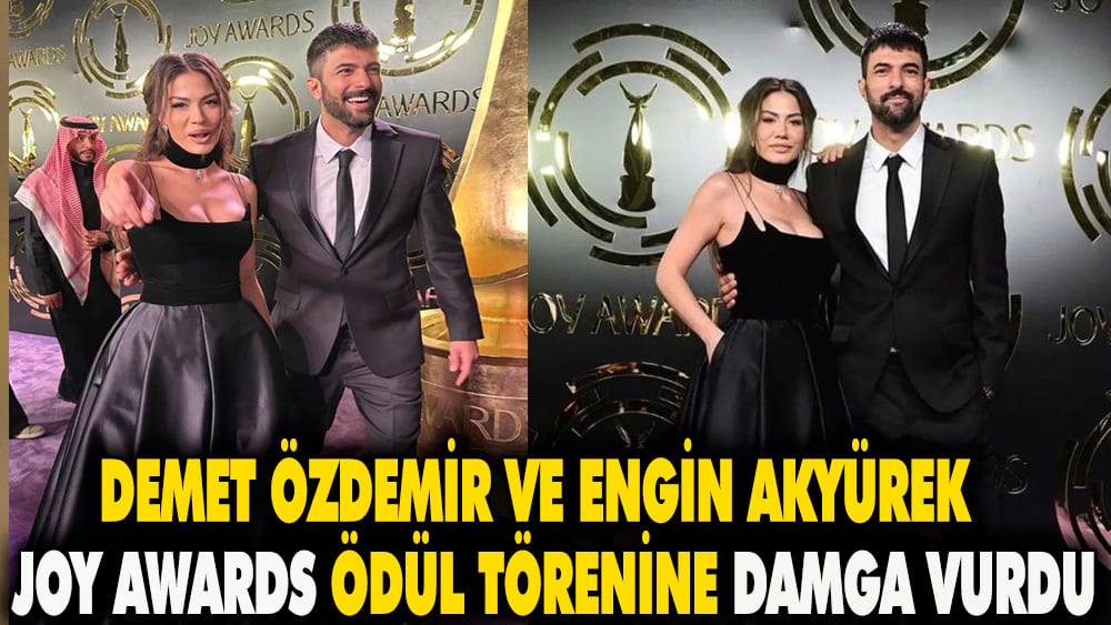 Demet Özdemir ve Engin Akyürek Suudi Arabistan'daki ödül törenine damga vurdu