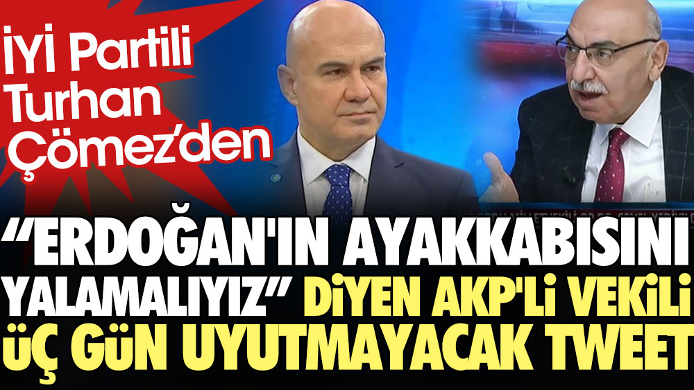 Turhan Çömez'den ''Erdoğan'ın ayakkabısını yalamalıyız'' diyen AKP'li vekili üç gün uyutmayacak tweet