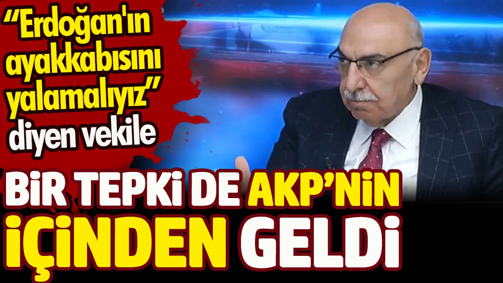 Erdoğan'ın ayakkabısını yalamalıyız diyen vekile bir tepki de AKP içinden geldi